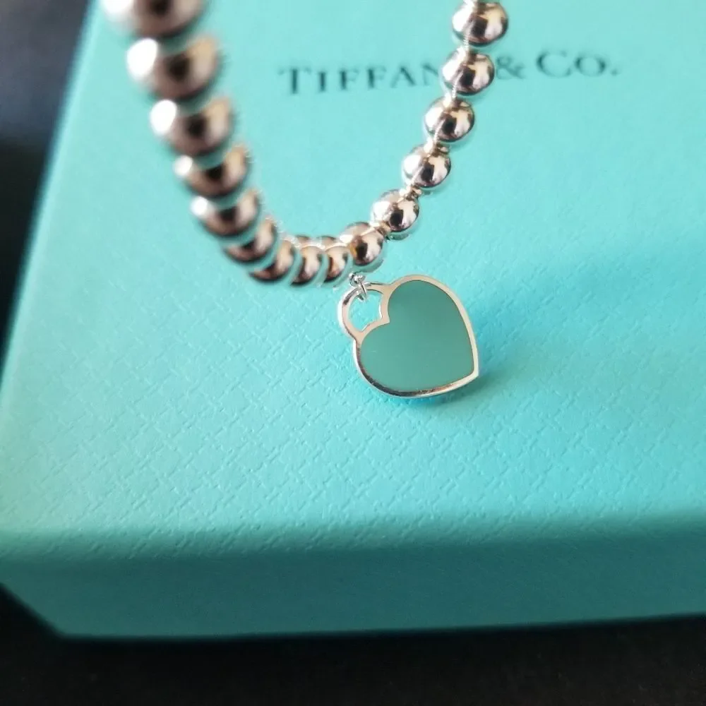 Tiffany & Co. Blue Enamel Heart Bracelet